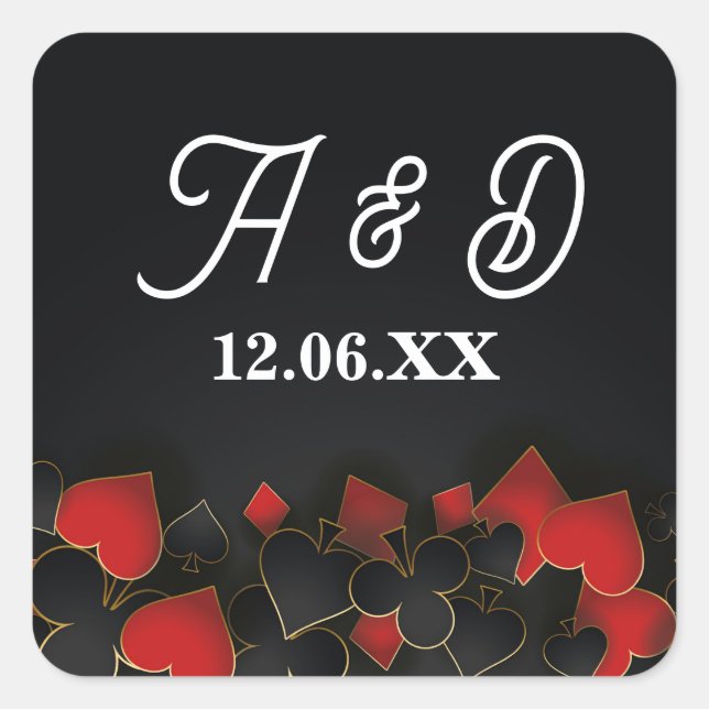 Stickers Las Vegas Initiers Casino Étiquette Nuit (Devant)