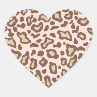 Stickers Leopard au chocolat rose clair