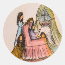 Stickers Lettre de lecture pour petites femmes