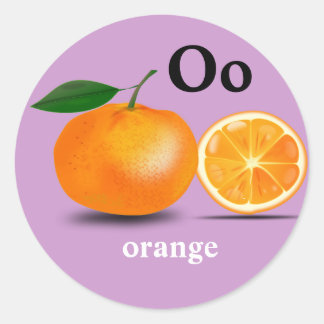 Stickers Lettre O orange