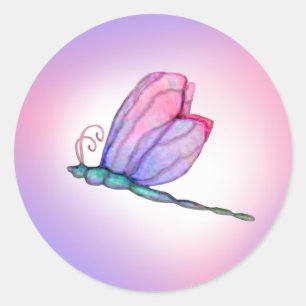 Stickers libellules de libellules roses
