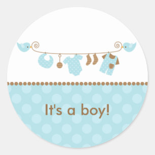 Stickers Ligne Bleu Bébé