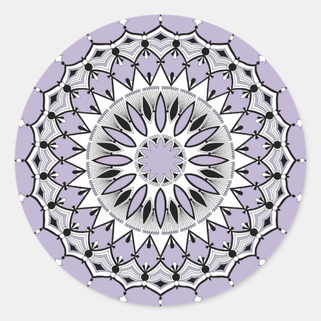 Stickers Lilac Mandala (Design 1) (Devant)