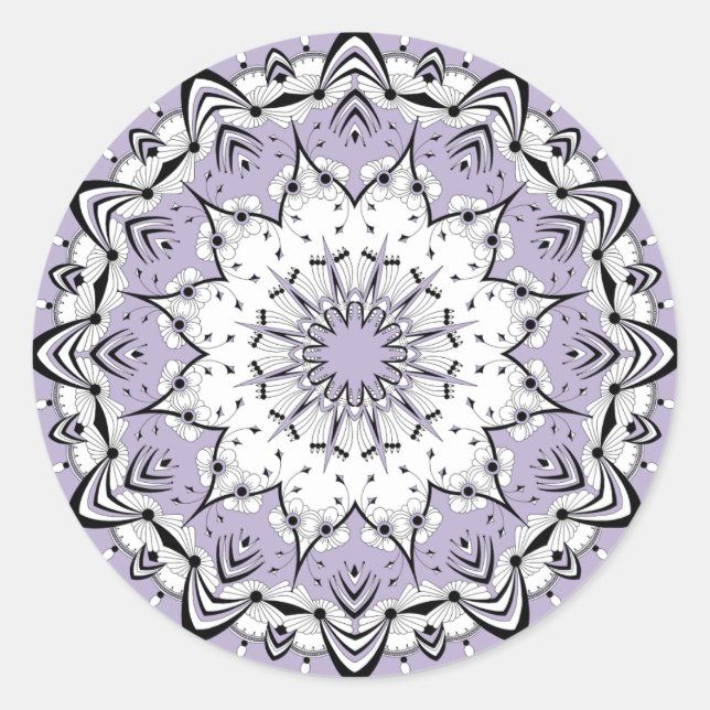 Stickers Lilac Mandala (Design 3) (Devant)