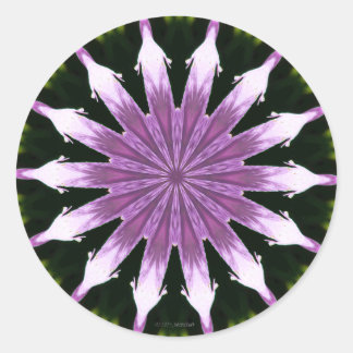 Stickers Lilac Petunia Kaleidoscope Classic Rond