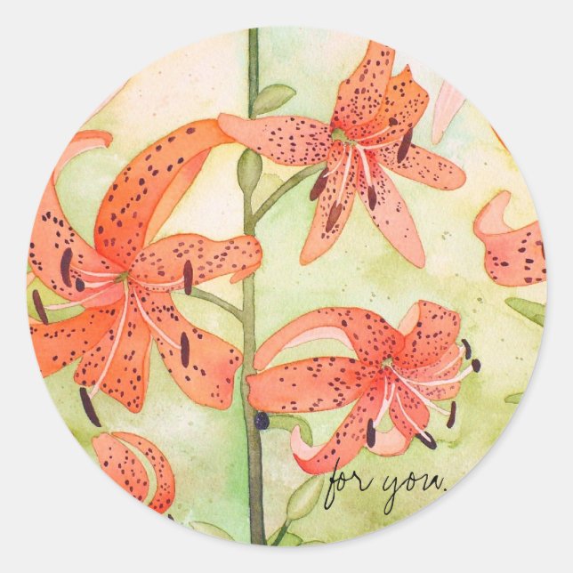 Stickers Lillies Tiger, pour vous (Devant)