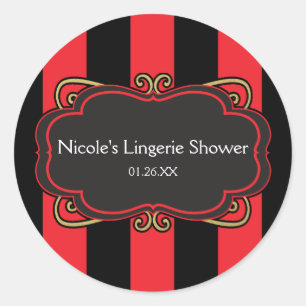 Stickers Lingerie Rouge Noir Gratté Or Lingerie