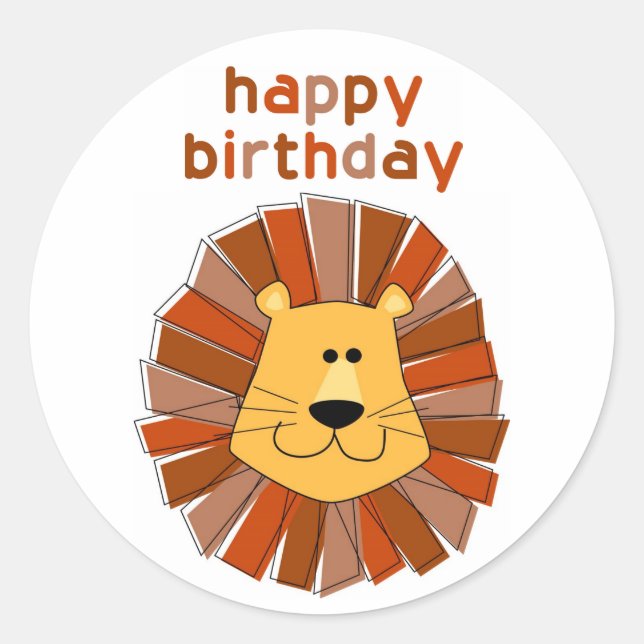 Stickers Lion Birthday (Devant)