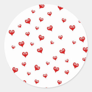 Stickers Little Red Hearts