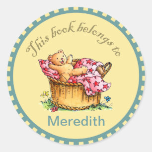 Stickers Livre Ours Teddy