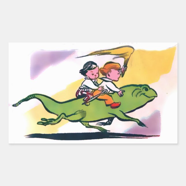 Stickers Lizard Ride de Peter Wheat (7 formes) (Devant)