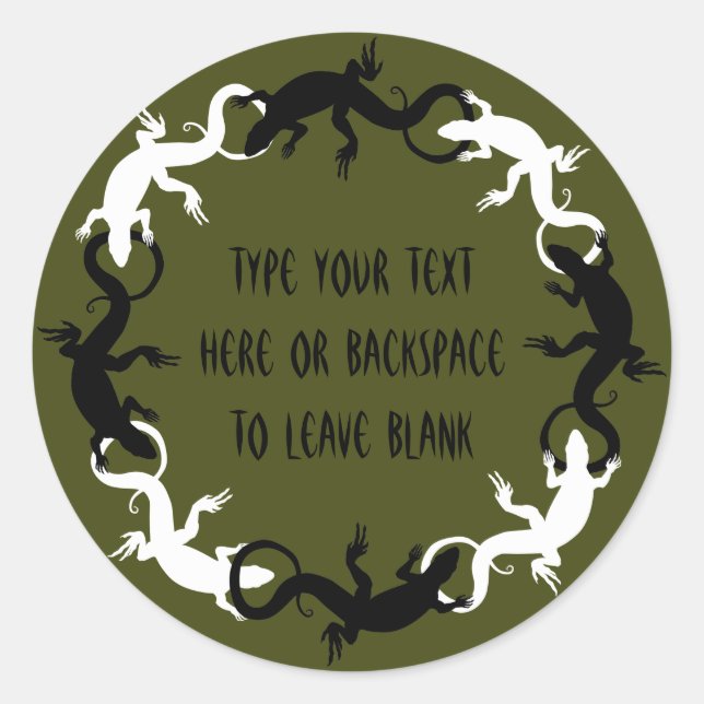 Stickers Lizard Stickers Lizard Art Personnalisé (Devant)