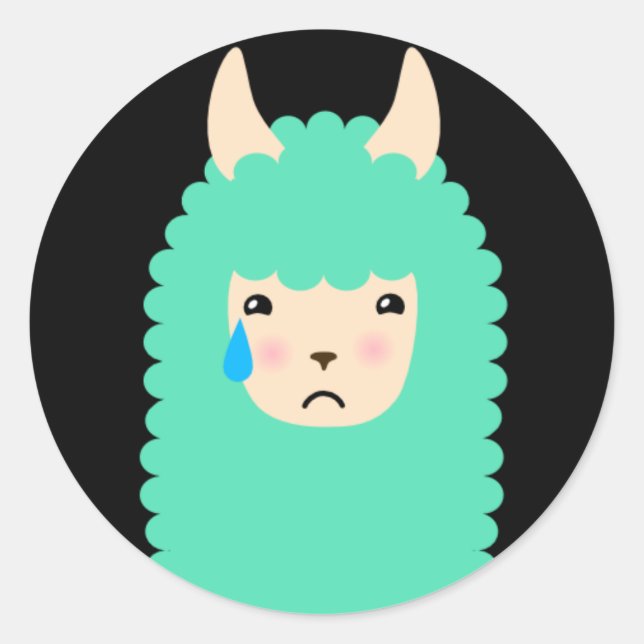 Stickers Llama Emoji Triste (Devant)
