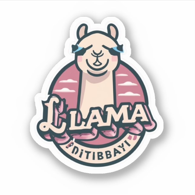 Stickers Llama où le plaisir rencontre la mode (Devant)
