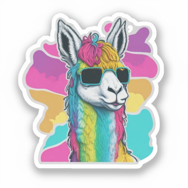 Stickers Llama pour le journalisme et le scrapbook (Recto)