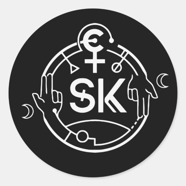 Stickers logo blanc SiKe (Devant)