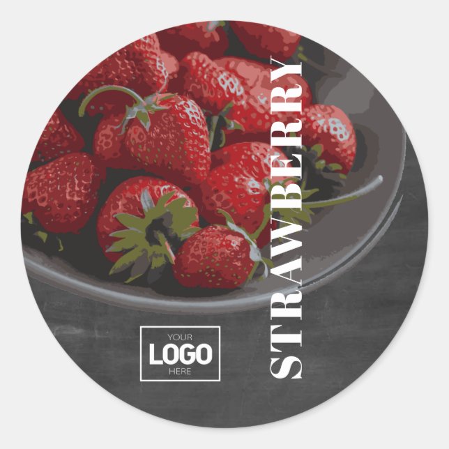 Stickers Logo Brandy fraise produit (Devant)