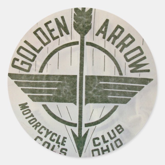 Stickers Logo Club Golden Arrow Motorcycle (Devant)