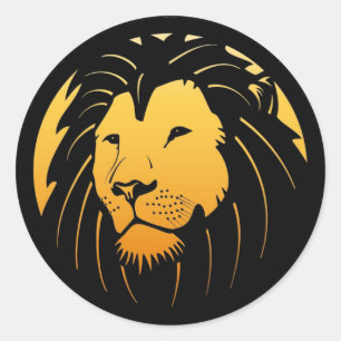Stickers Logo Golden Lion Head