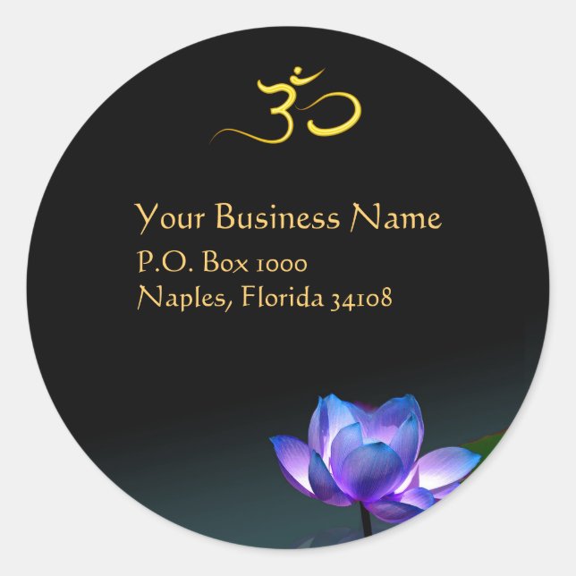 stickers lotus bleus (Devant)