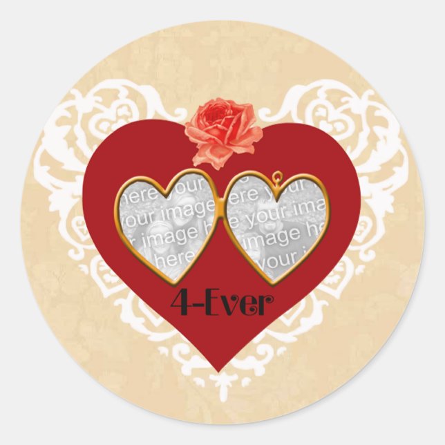 Stickers Love 4 Ever Locket (Devant)