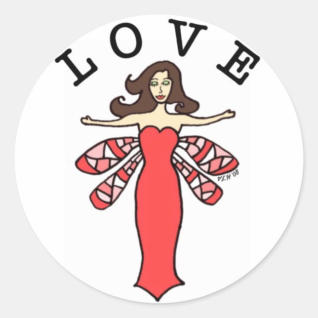 Stickers Love Fée Dragonfly (Devant)