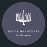 Stickers Love Light Hanoukka - Light<br><div class="desc">Ces autocollants Hanoukka présentent une menorah dessinée à la main pour une vision moderne du festival des lumières. Customisez votre couleur arrière - plan pour créer le design parfait pour vous.</div>