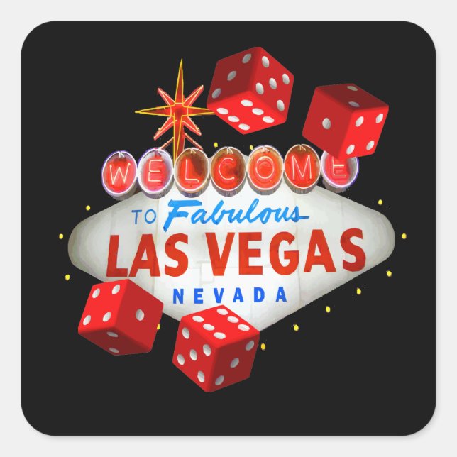 Stickers Lucky Las Vegas (Devant)
