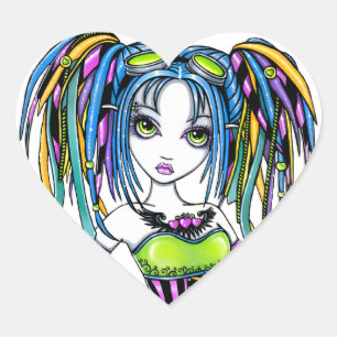 Stickers "Luxie" Rainbow Cyber Goth Fairy