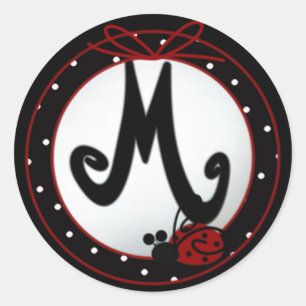 Stickers M ronds initiaux de Ladybug