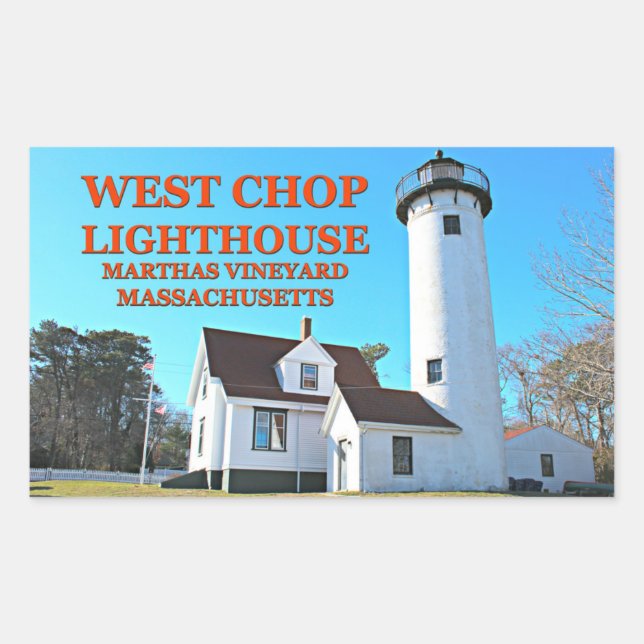 Stickers MA Marthas Vineyard West Chop Lighthouse (Devant)