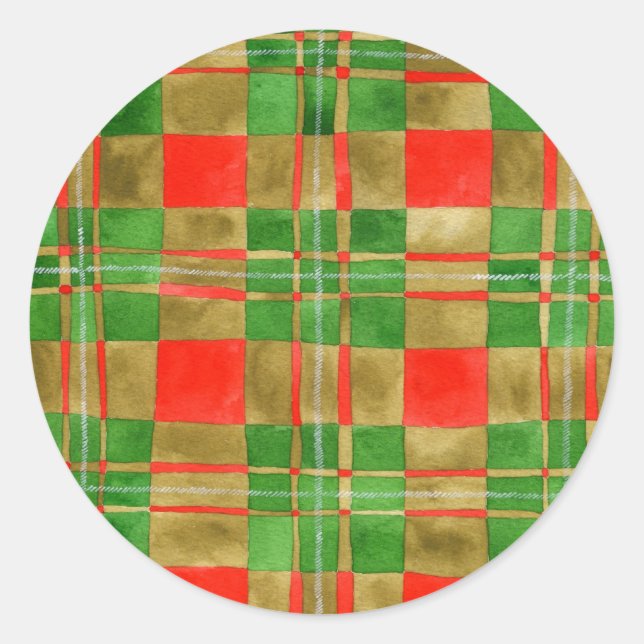 Stickers MAC GREGOR TARTAN grand rond (Devant)