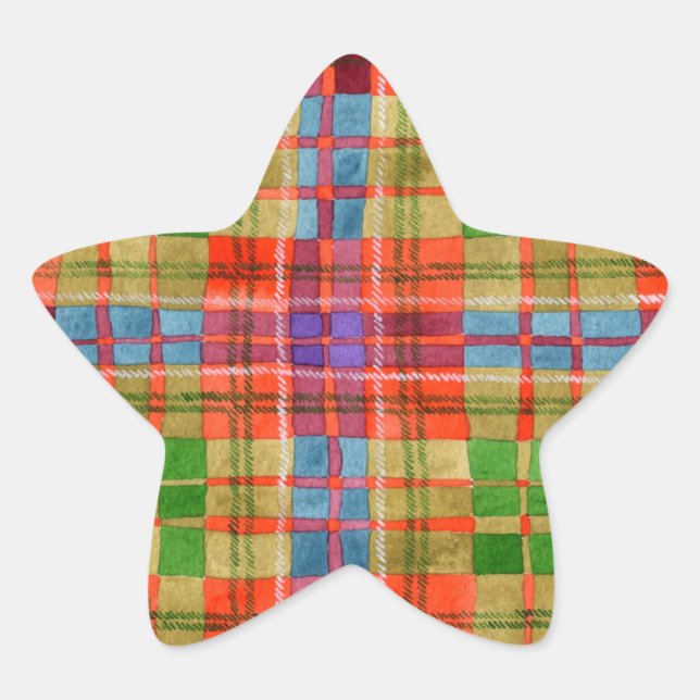 Stickers MAC RAE TARTAN Star (Devant)