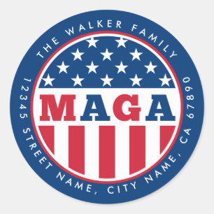 Stickers MAGA de première ronde personnalisés