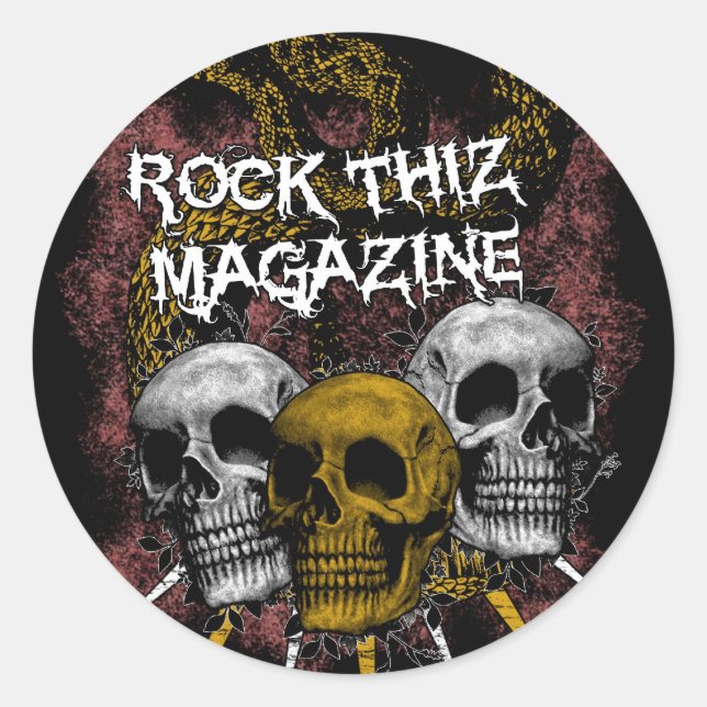 Stickers Magazine Rock Thiz 3 Skuls & Spikes (Devant)