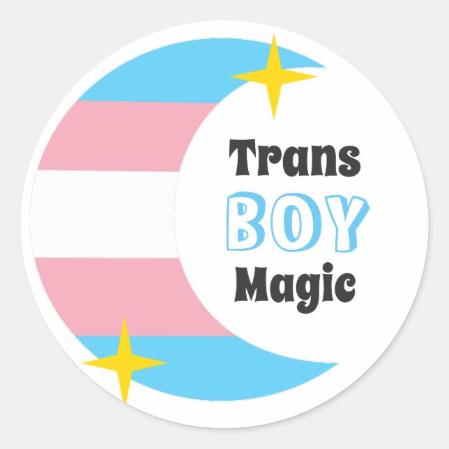 Stickers magiques Trans Boy (Devant)