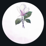 Stickers Magnolia Wedding Favor<br><div class="desc">Ces autocollants de mariage présentent une fleur de magnolia. Écrivez vos noms d'invités sur eux et restez sur les faveurs de mariage. Ces autocollants magnolia font partie d'une collection qui comprend une gamme complète de papeterie mariage correspondante comme les invitations de mariage, les cartes-réponses, les cartes d'information, les étiquettes de...</div>