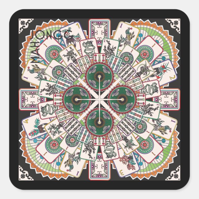 Stickers Mah Jongg Limerick Kong (Devant)