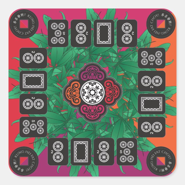 Stickers Mah Jongg Money Tree 2025 (Devant)