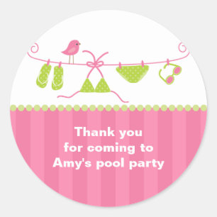 Stickers maillot rose et vert d'été