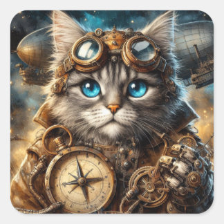 Stickers Maine Coon dans l'espace