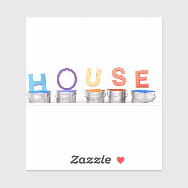 Stickers Maison de Peinture (Feuille)