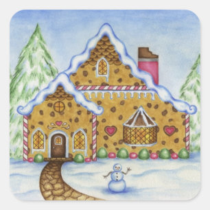 Stickers Maison en pain d'épice de Noël