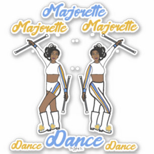 Stickers Majorette (blanc YBStripe) A