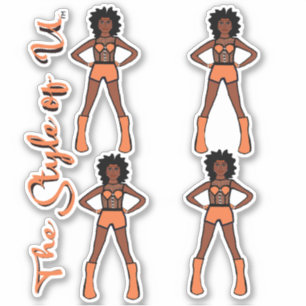 Stickers Majorette / Danseuse Apricot 2