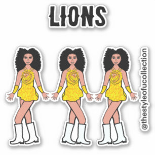 Stickers Majorette / Danseuse Lion D'Or B