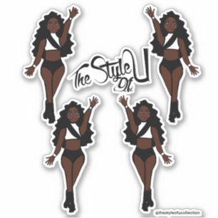 Stickers Majorette / Danseuse Noir & Blanc A