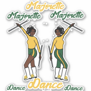 Stickers Majorette (Jaune Vert)