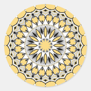 Stickers Mandala Jaune (Design 1)