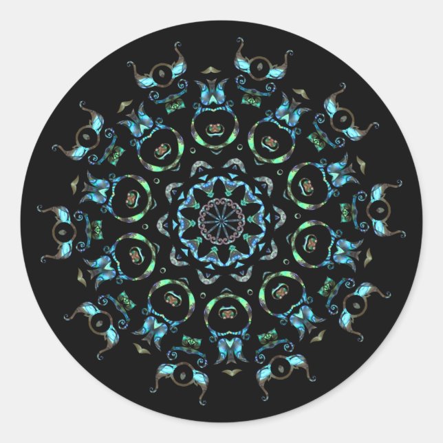 Stickers Mandala Pearl Turquoise (Devant)